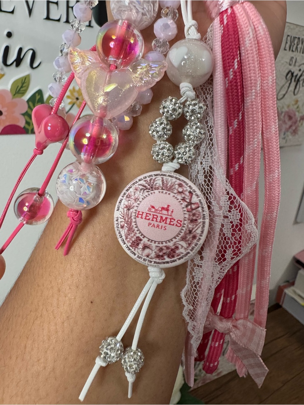 Pink Phone/Key/Bag Chain #P1128 - Picture 4 of 12